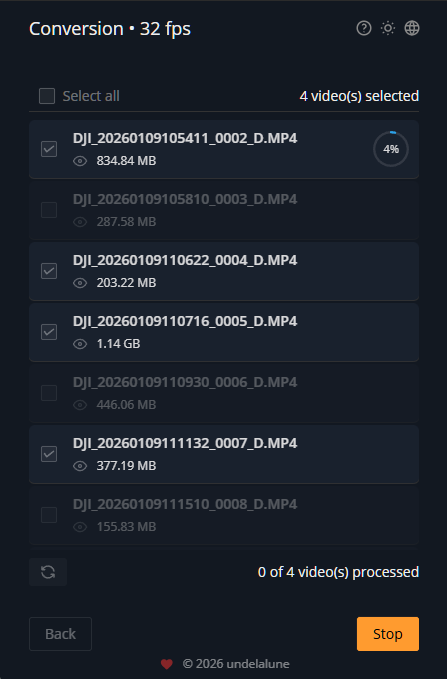 Batch video processing showing multiple files being converted simultaneously